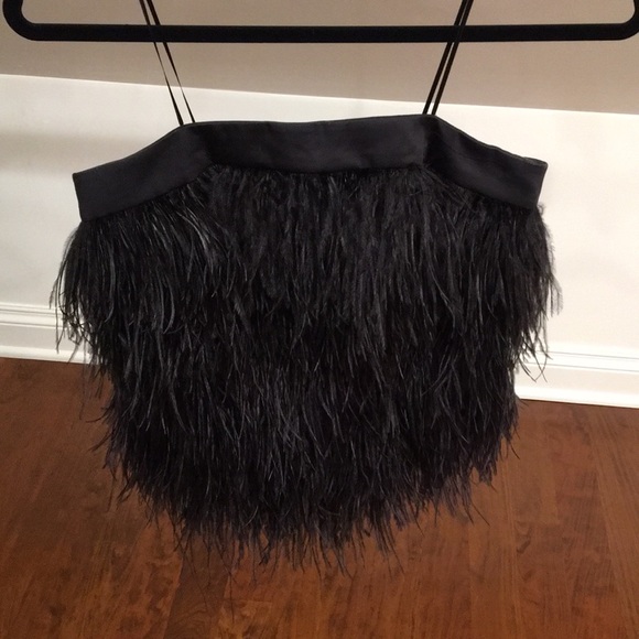 Robert Rodriguez Tops - Robert Rodriguez Ostrich Feather Top
